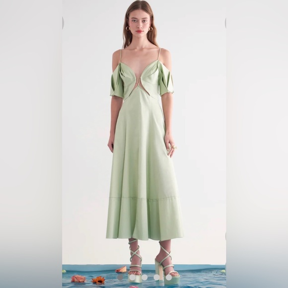 Cult Gaia Dina dress in jade - 8, never worn - Picture 1 of 5
